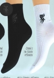 Ponožky slabé s výšivkou 604